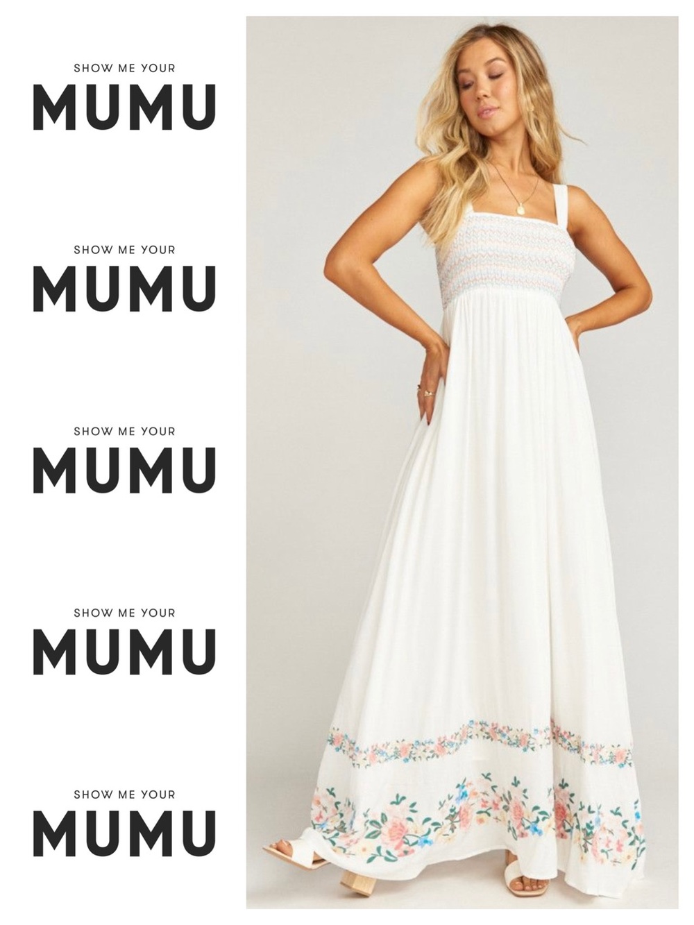Show Me Your Mumu Eliana Once Upon A Flower Embroidery Maxi Dress